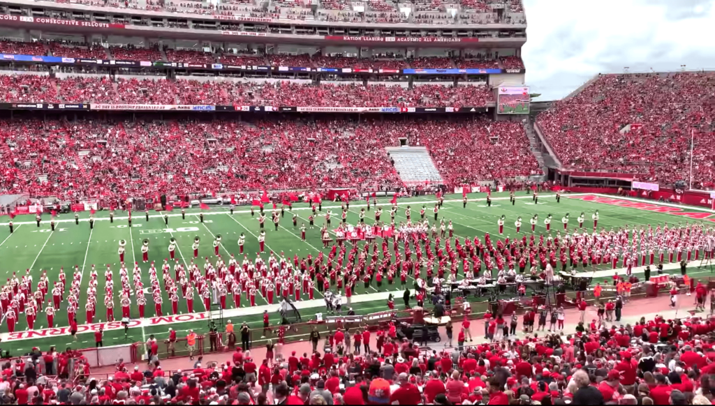 alumni band on field